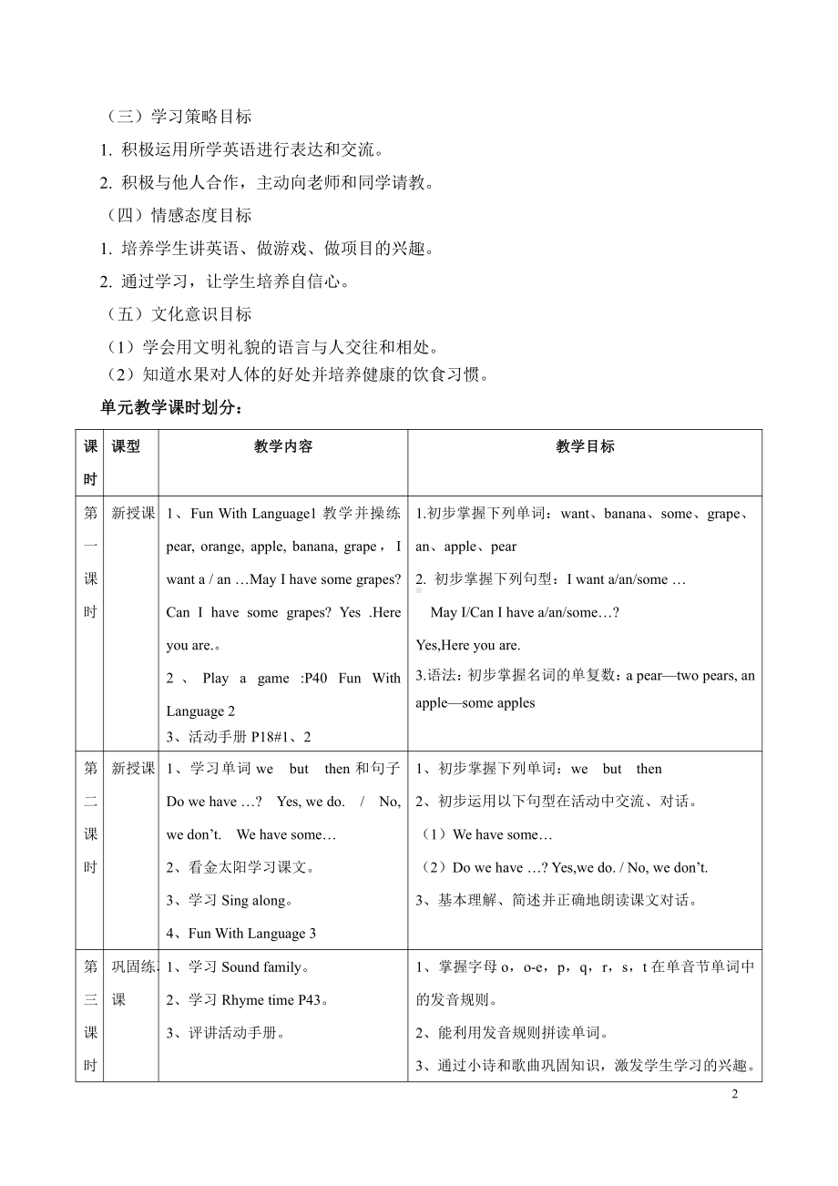 教科版三下Module 4 Fruits-Unit 7 May I have some grapes -Let's talk-教案、教学设计--(配套课件编号：b0bdf).docx_第2页