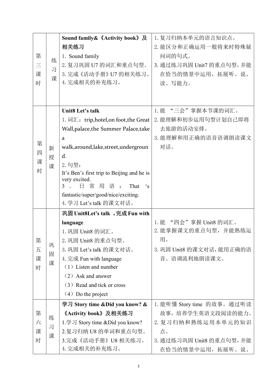 教科版（广州）五下Module 4 Travel-Unit 7 We will go by train-教案、教学设计--(配套课件编号：6497a).doc_第3页