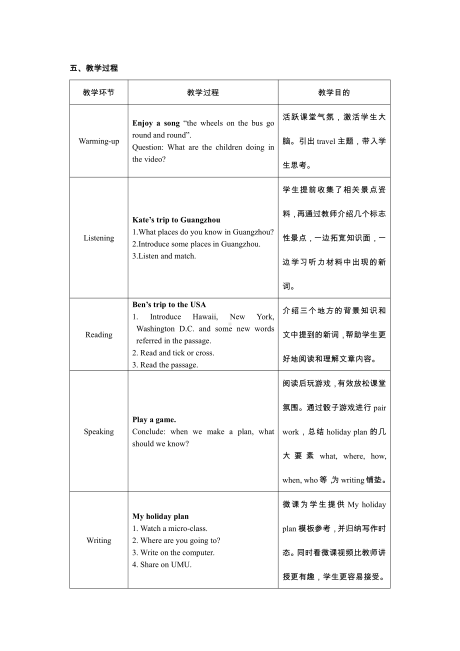 教科版（广州）五下Module 4 Travel-Unit 8 Ben’s first trip to Beijing-Fun with language-教案、教学设计--(配套课件编号：8008c).docx_第2页