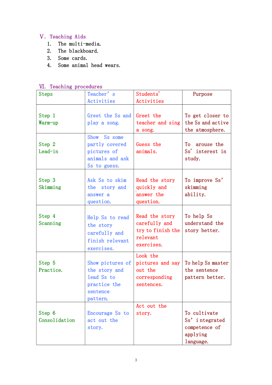 五年级英语下册教案：Unit 5 B (Read and write)人教PEP版.doc_第3页