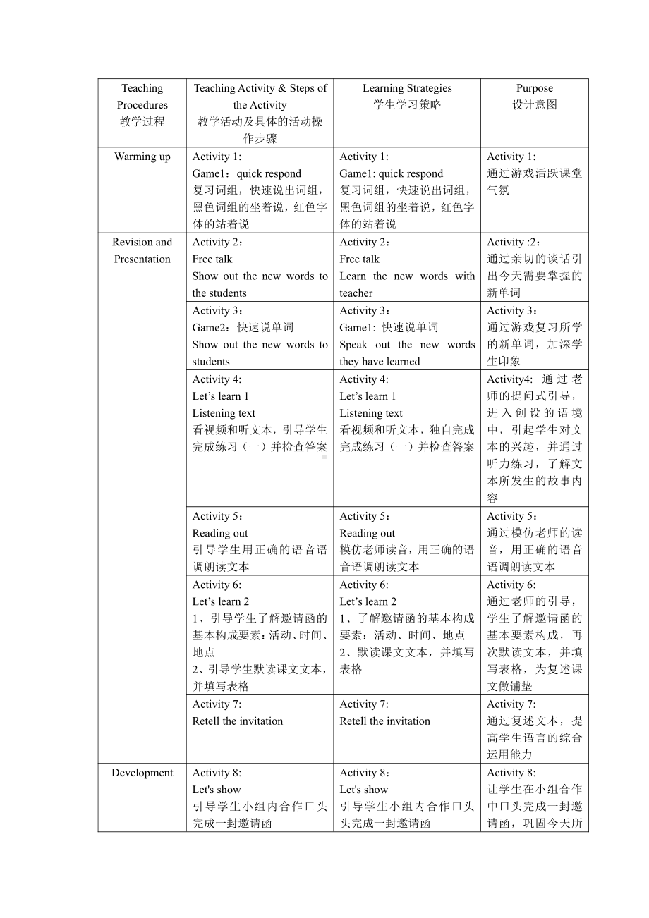 教科版（广州）五下Module 3 Invitations-Unit 6 See you at the party-Let's read-教案、教学设计-省级优课-(配套课件编号：a0747).doc_第2页