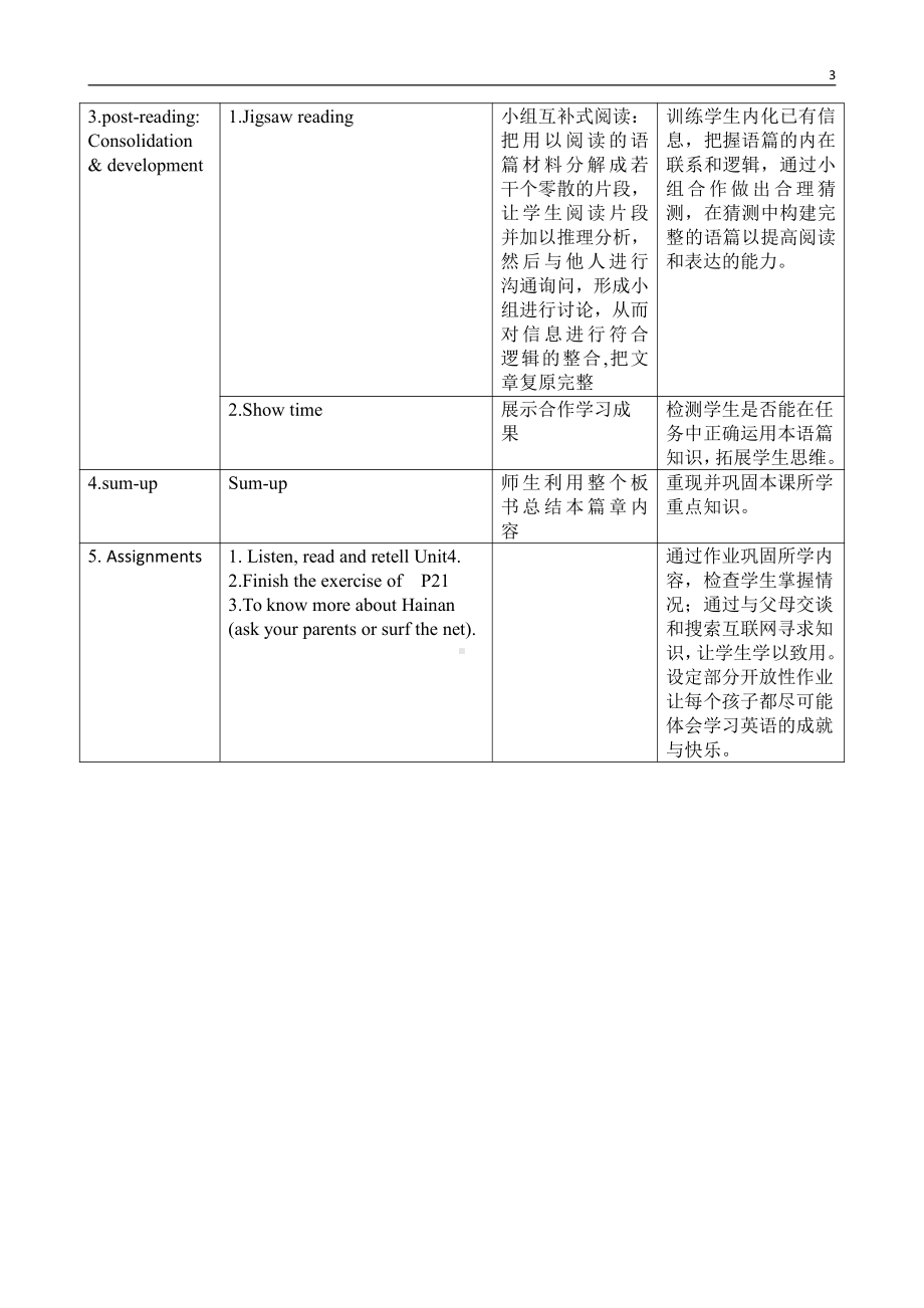 教科版（广州）五下Module 2 Plans-Unit 4 Have a good time in Hainan-Let's read-教案、教学设计-市级优课-(配套课件编号：a140a).docx_第3页