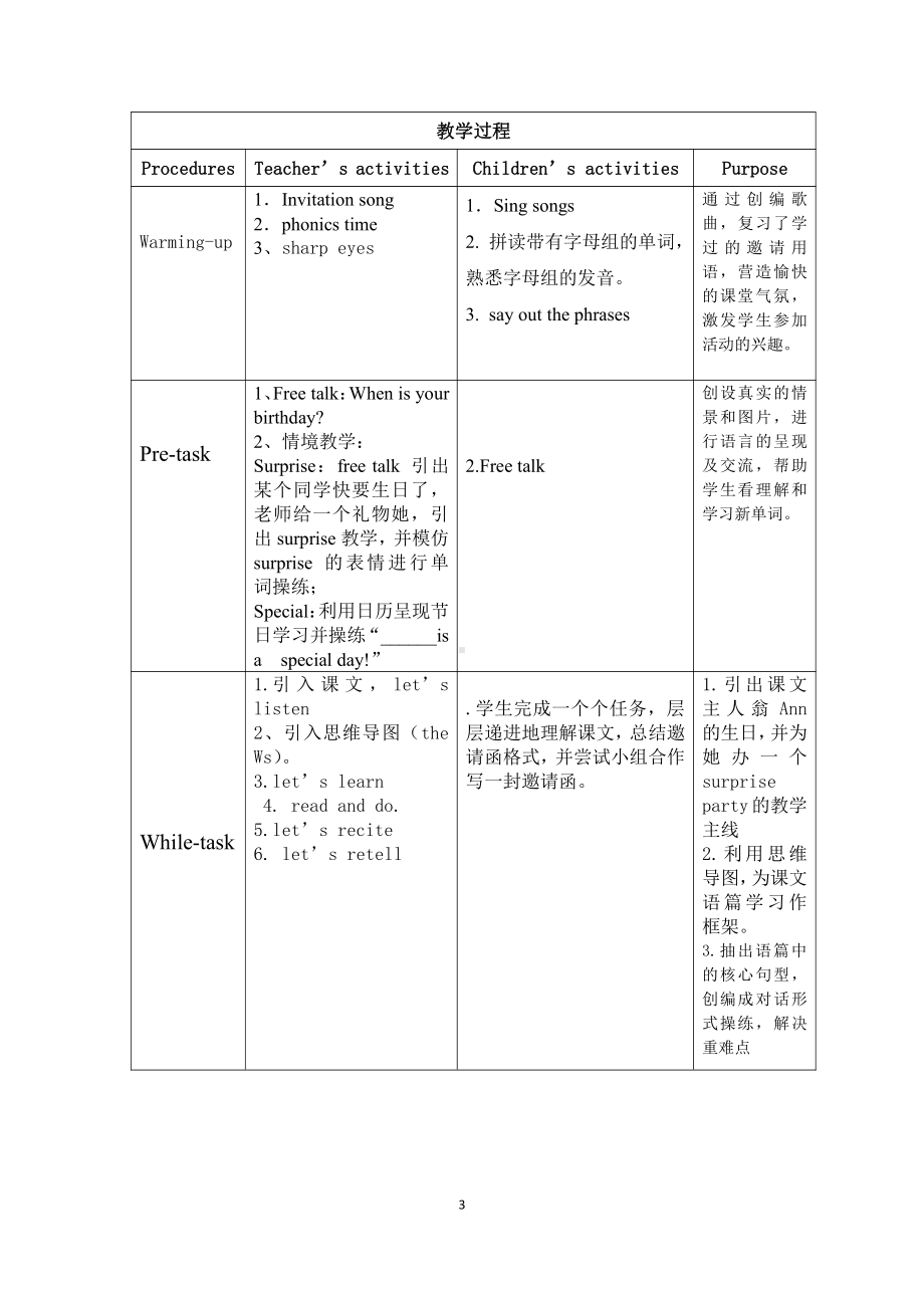 教科版（广州）五下Module 3 Invitations-Unit 6 See you at the party-Let's read-教案、教学设计-市级优课-(配套课件编号：82846).doc_第3页