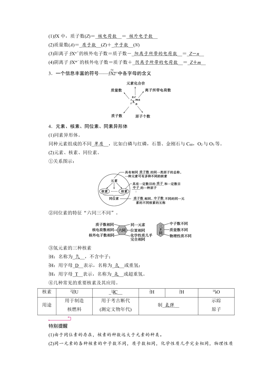 2022届老高考化学（人教版）一轮总复习学案：第13讲　原子结构　化学键 （含解析）.doc_第2页