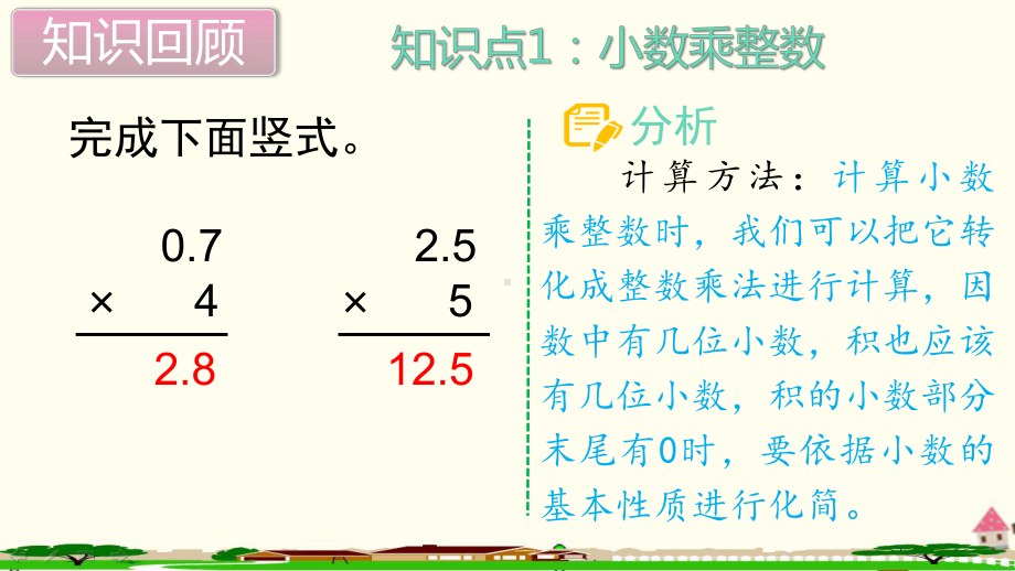 新人教部编版五年级数学上册《小数乘法 单元综合复习》PPT教学课件.ppt_第2页