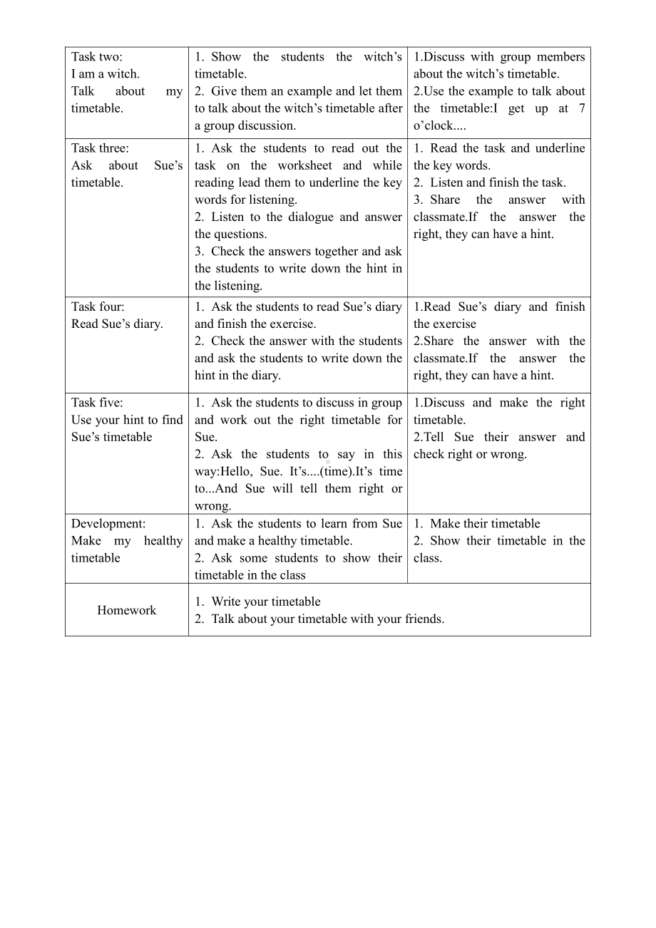 教科版四下-Module 2 Daily routine-Unit 3 It’s time to get up-Fun with language-教案、教学设计--(配套课件编号：10f77).doc_第2页