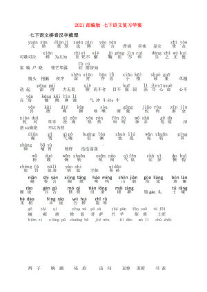 （2021部编版 七下语文复习学案）拼音汉字梳理.docx