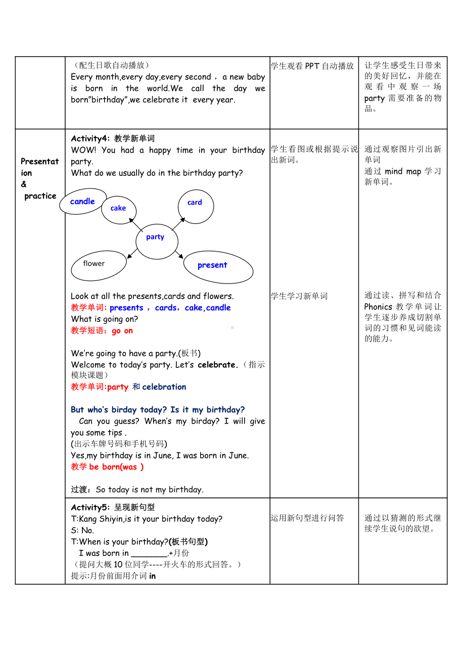 教科版四下-Module 6 Celebrations-Unit 11 I was born in January-Let's talk-教案、教学设计--(配套课件编号：52033).docx_第3页