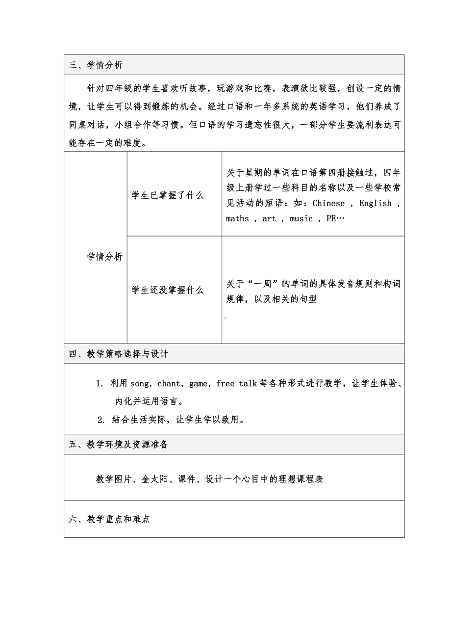 教科版四下-Module 3 Days of the week-Unit 5 What day is today -Let's talk-教案、教学设计-公开课-(配套课件编号：b2427).docx_第2页