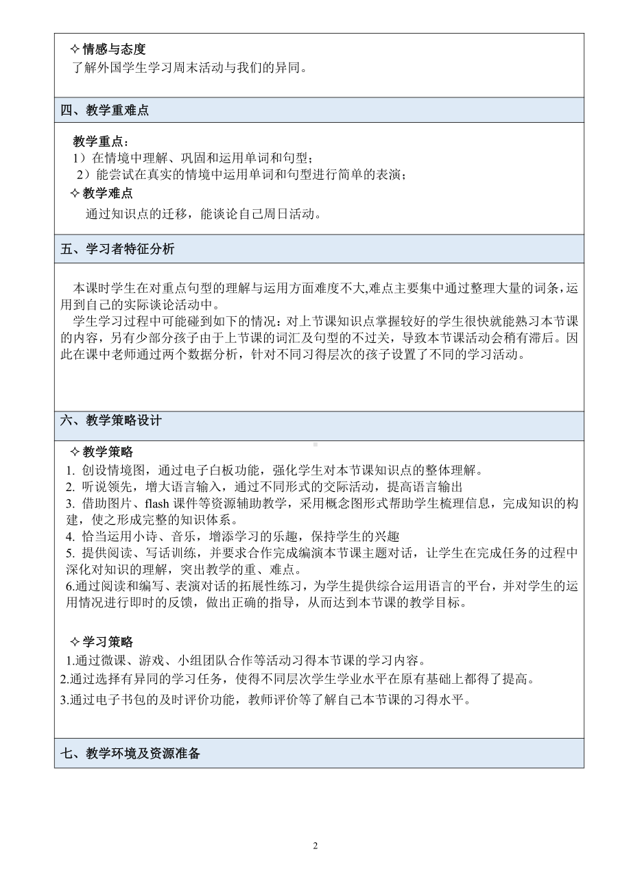 教科版四下-Module 3 Days of the week-Unit 6 What do you usually do on Sunday -Fun with language-教案、教学设计-公开课-(配套课件编号：0043c).docx_第2页