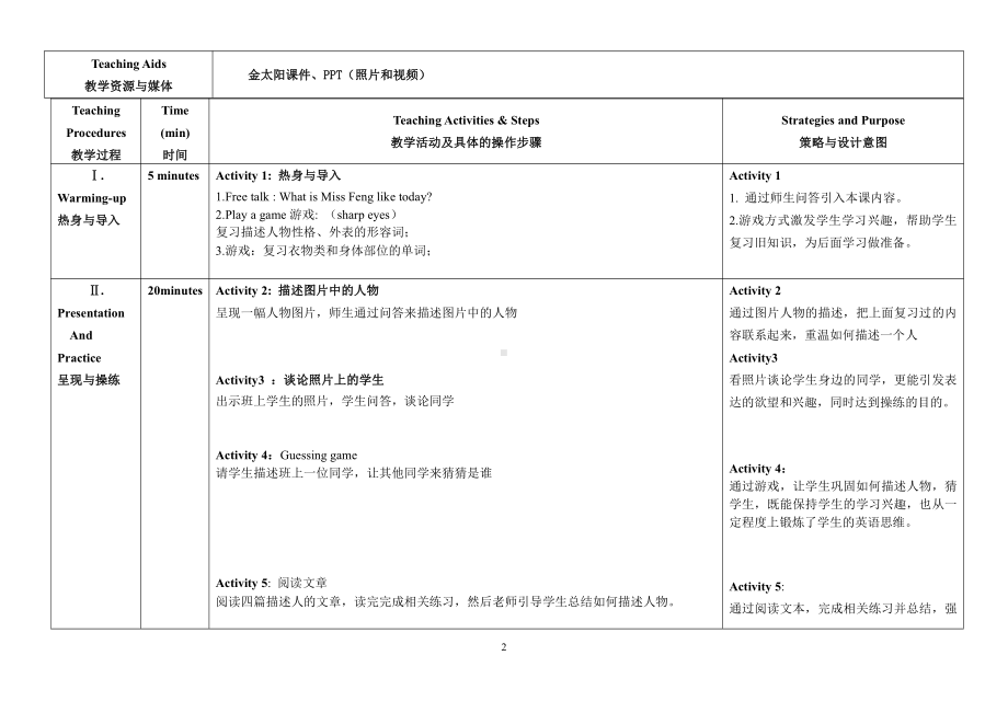 教科版四下-Module 1 People-Unit 2 Unit 2 She is very kind-Fun with language-教案、教学设计--(配套课件编号：a0395).doc_第2页