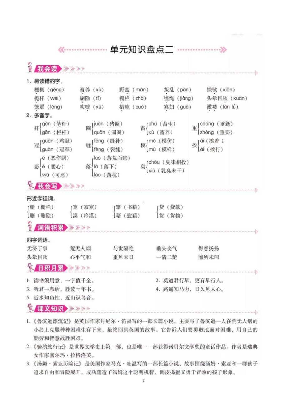 统编版语文六年级下册单元知识盘点.docx_第2页