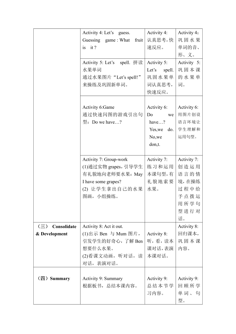 教科版四下-Module 4 Activities-Unit 7 What do you do when you have free time -Let's talk-教案、教学设计-公开课-(配套课件编号：c047b).docx_第3页