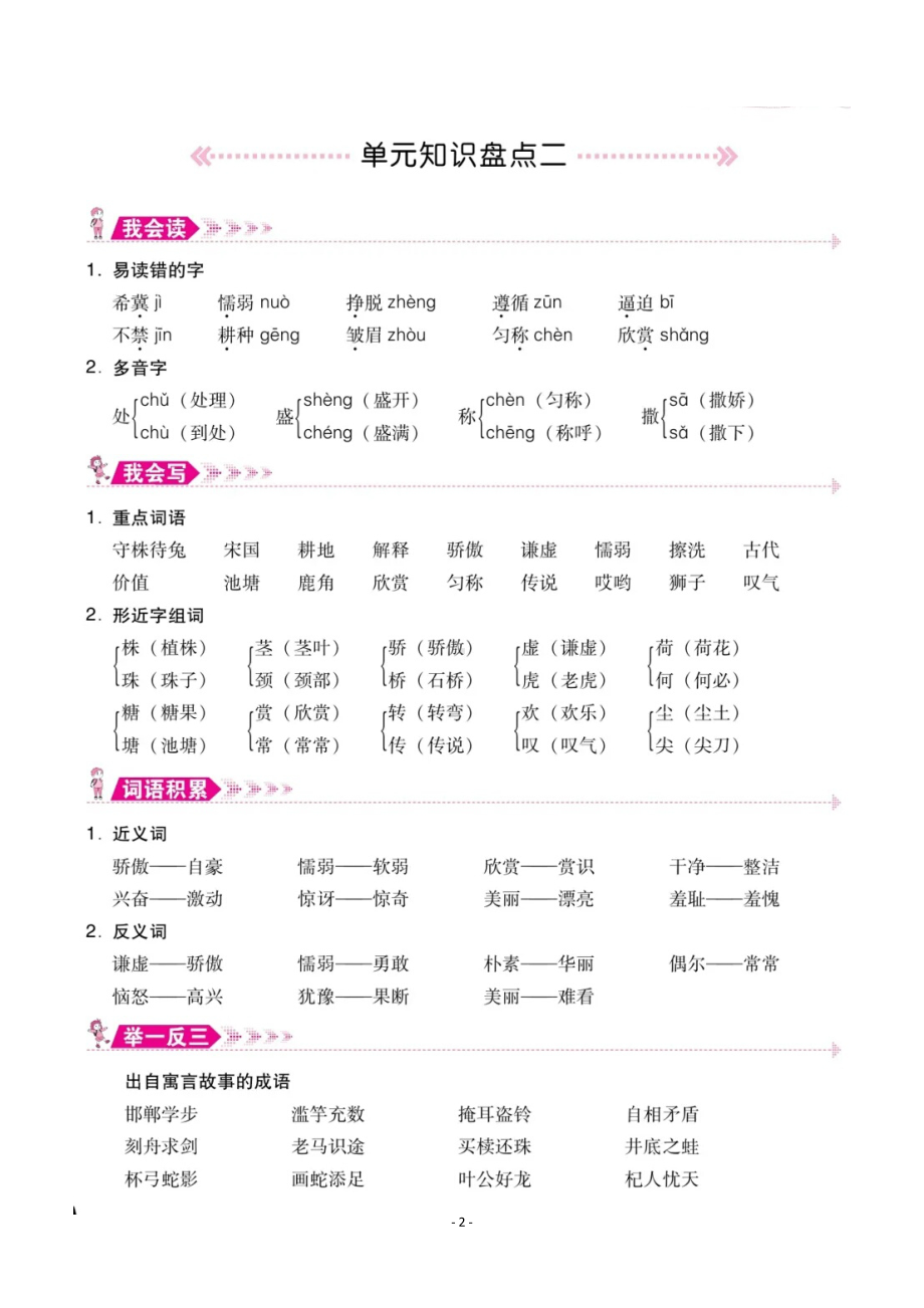 统编版语文三年级下册单元知识盘点.pdf_第2页