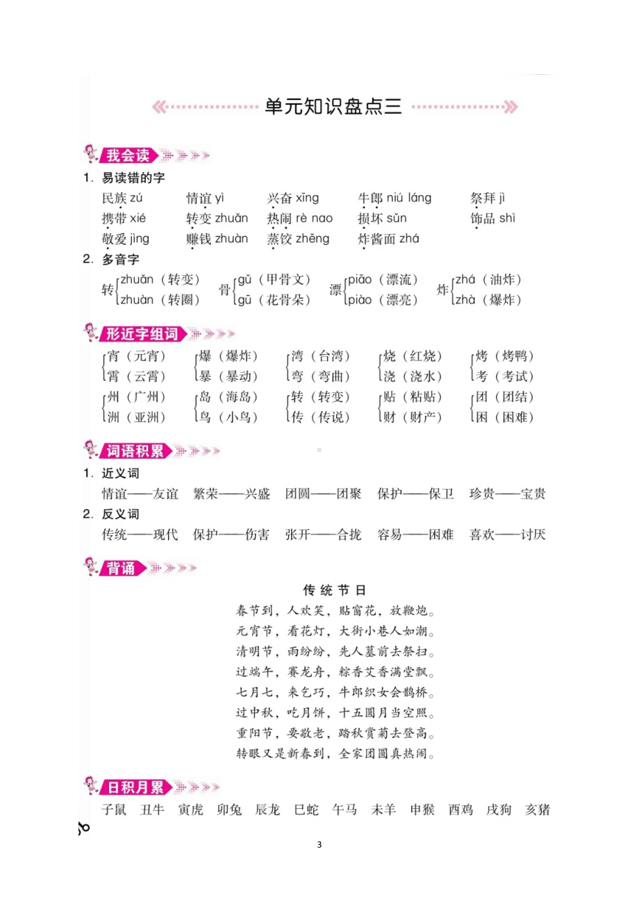 统编版语文二年级下册单元知识盘点.pdf_第3页