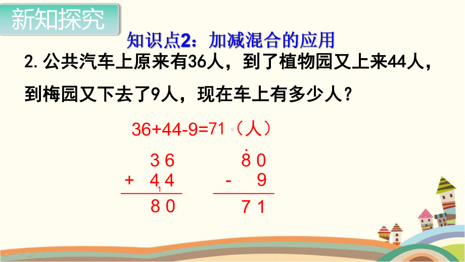 人教部编版二年级数学上册《100以内的加法和减法 加、减混合练习课》PPT教学课件.pptx_第3页