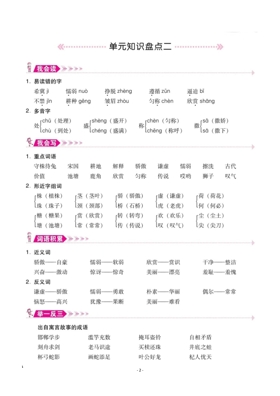 统编版语文三年级下册单元知识盘点.docx_第2页