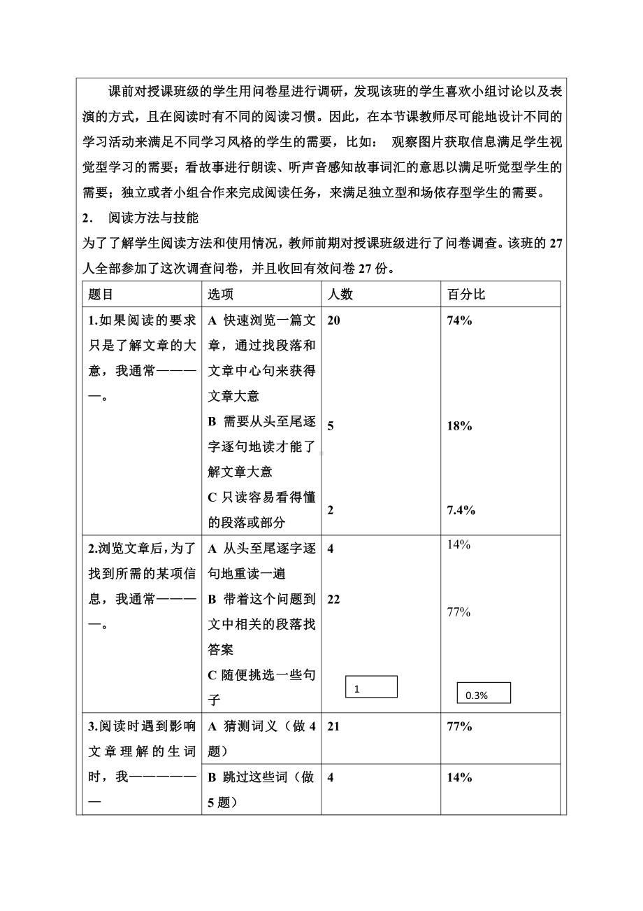 人教版（新起点）六下英语Unit 3 Daily Life-Story Time-教案、教学设计-公开课-(配套课件编号：10bfc).docx_第2页