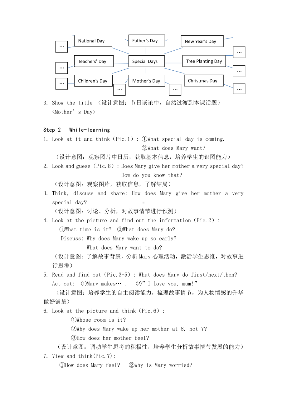 人教版（新起点）五年级下册Unit 2 Special Days-Story Time-教案、教学设计--(配套课件编号：e143d).docx_第2页