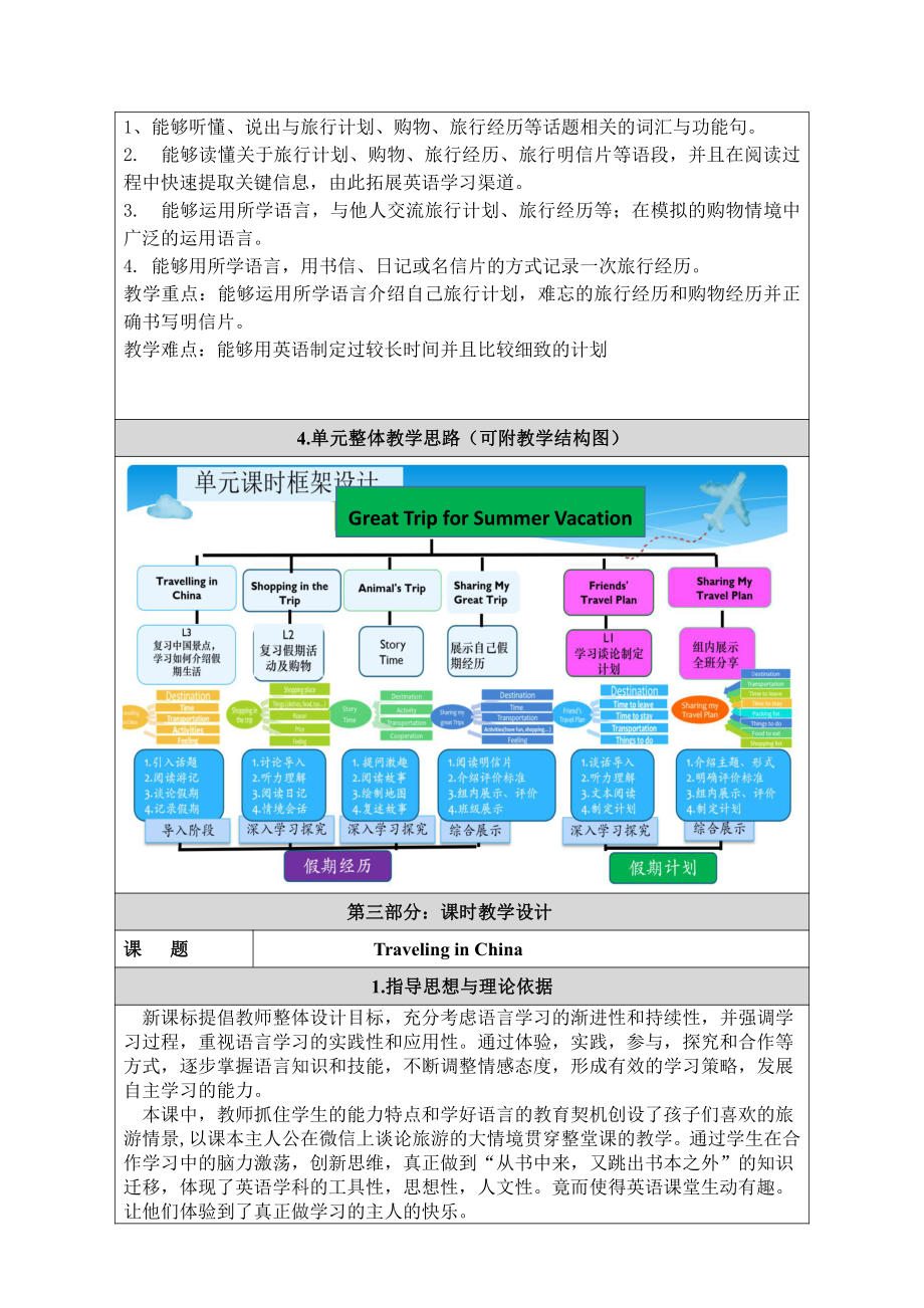 人教版（新起点）六下英语Unit 6 Summer Vacation-Lesson 3-教案、教学设计--(配套课件编号：50625).docx_第2页