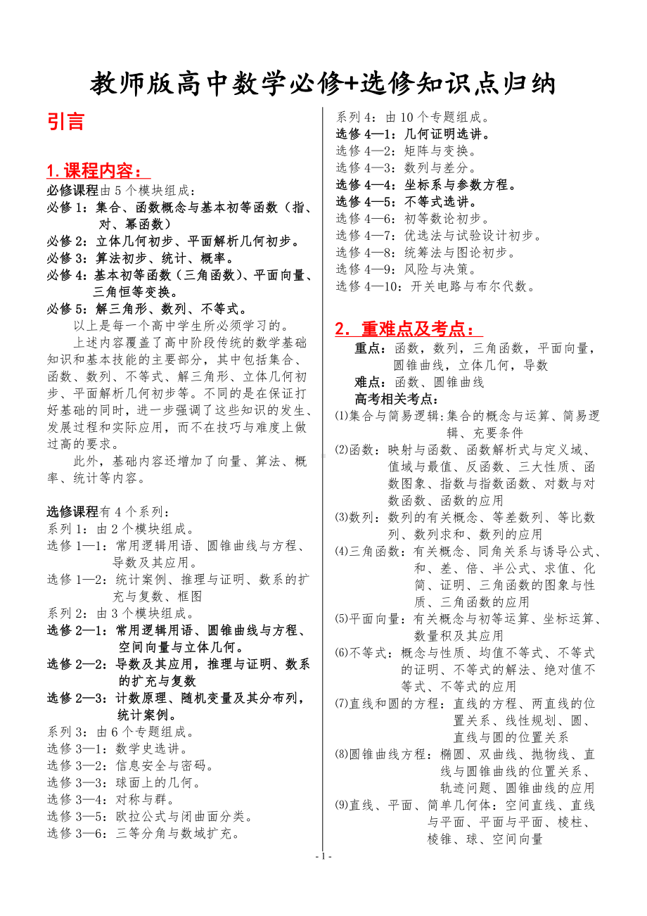 整理全面《高中数学知识点归纳总结》.doc_第1页