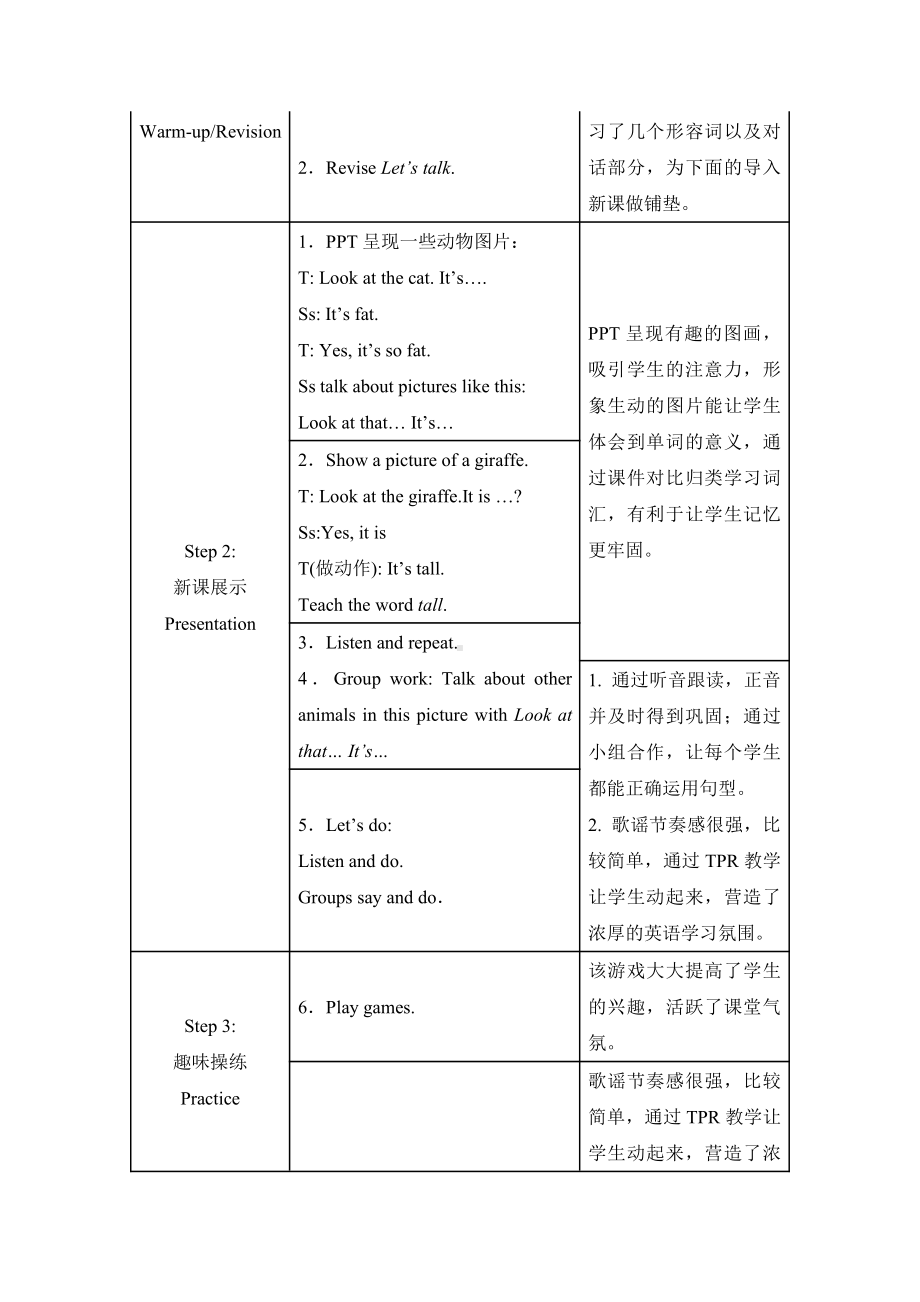 人教PEP版三年级下册英语Unit 3 At the zoo-A-教案、教学设计-市级优课-(配套课件编号：716de).doc_第2页