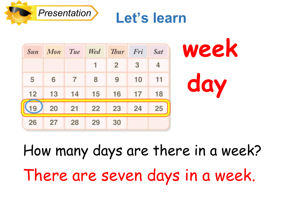 人教精通版四下Unit 4 There are seven days in a week.-Lesson 19-ppt课件-(含教案)-公开课-(编号：301b2).zip