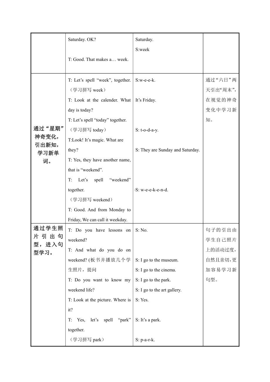 人教精通版四下Unit 4 There are seven days in a week.-Lesson 23-教案、教学设计-公开课-(配套课件编号：317ad).doc_第2页