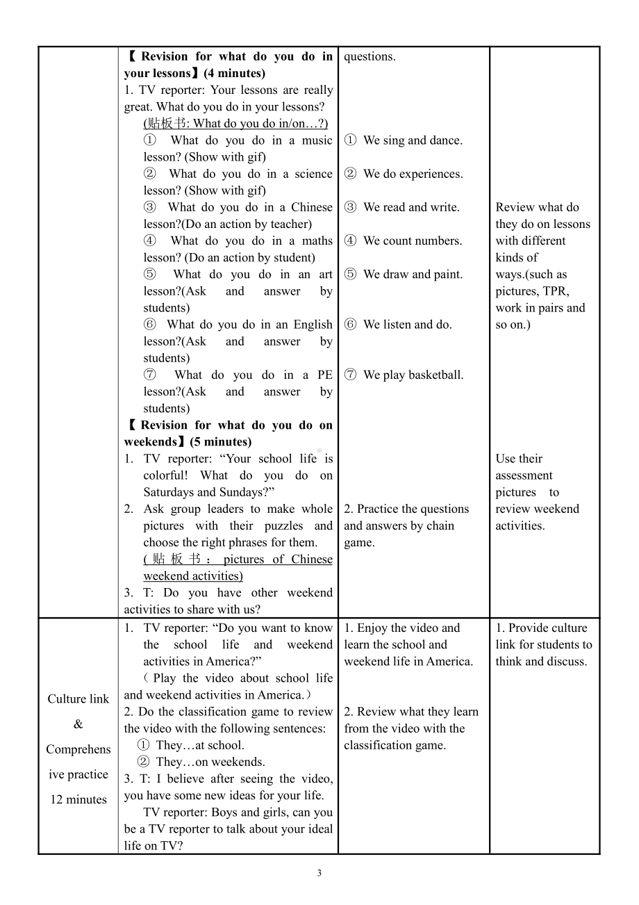 人教精通版四下Fun Time 2-Fun time 2 Recycle 1-教案、教学设计--(配套课件编号：609c1).doc_第3页