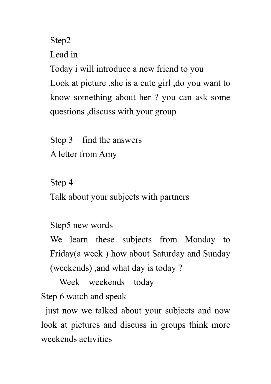 人教精通版四下Unit 4 There are seven days in a week.-Lesson 23-教案、教学设计-公开课-(配套课件编号：7018d).doc_第2页