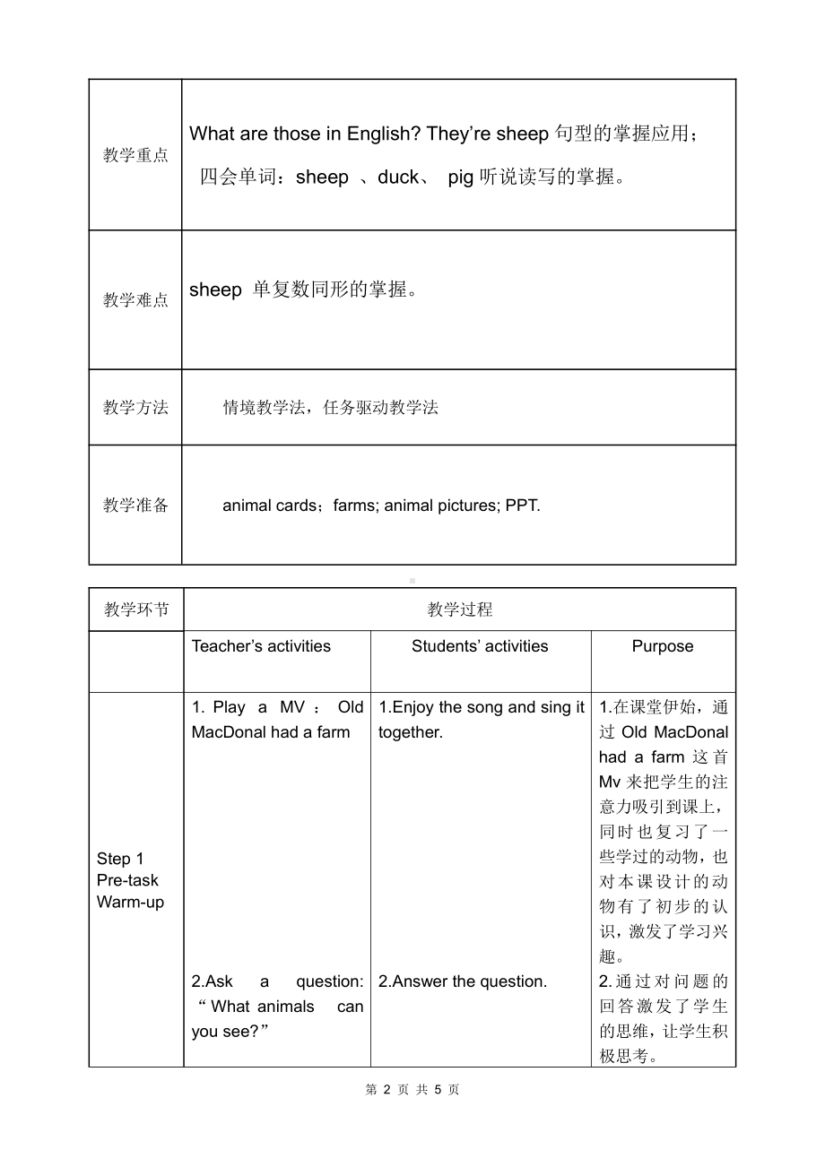 人教精通版四下Unit 6 Would you like to take a trip -Lesson 35-教案、教学设计-公开课-(配套课件编号：d1c6d).doc_第2页