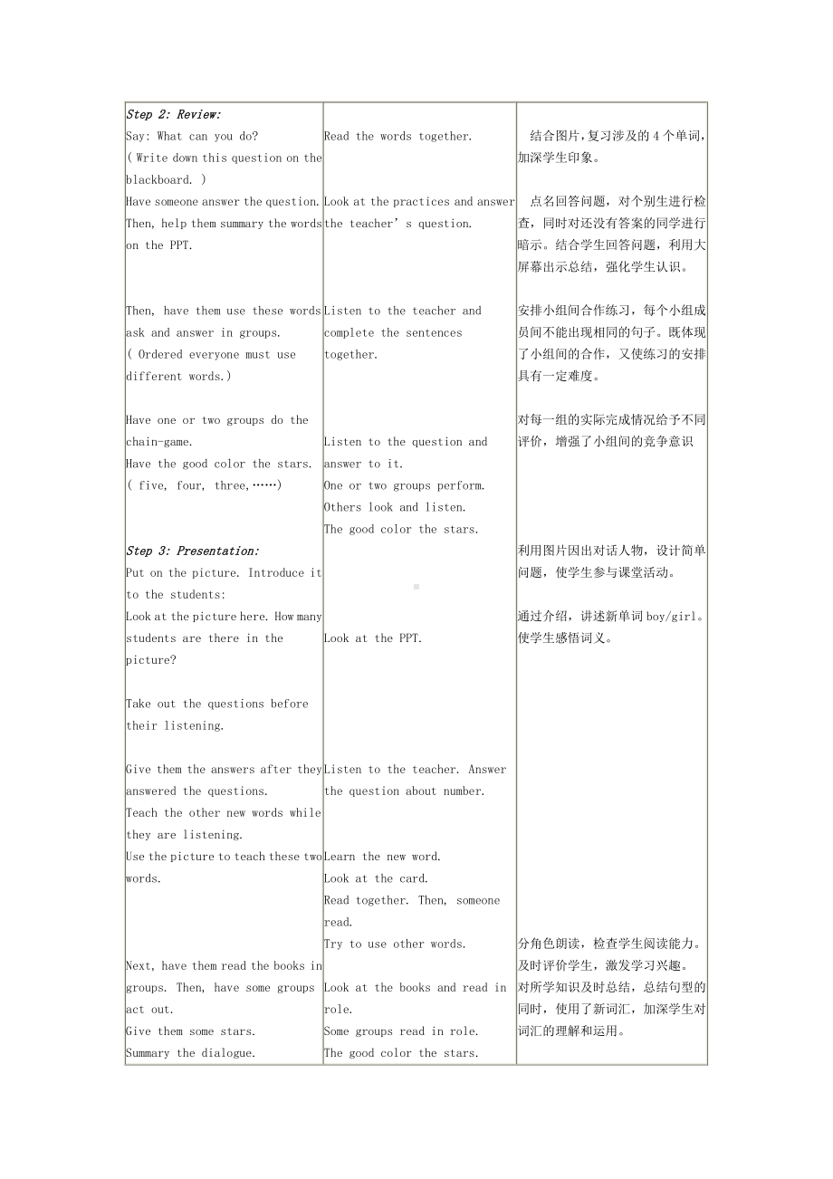 人教精通版四下Unit 2 There are forty students in our class.-Lesson 8-教案、教学设计-公开课-(配套课件编号：40663).doc_第3页