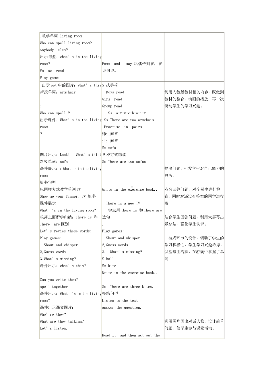 人教精通版四下Unit 1 Welcome to my new home!-Lesson 2-教案、教学设计-公开课-(配套课件编号：701d7).doc_第3页