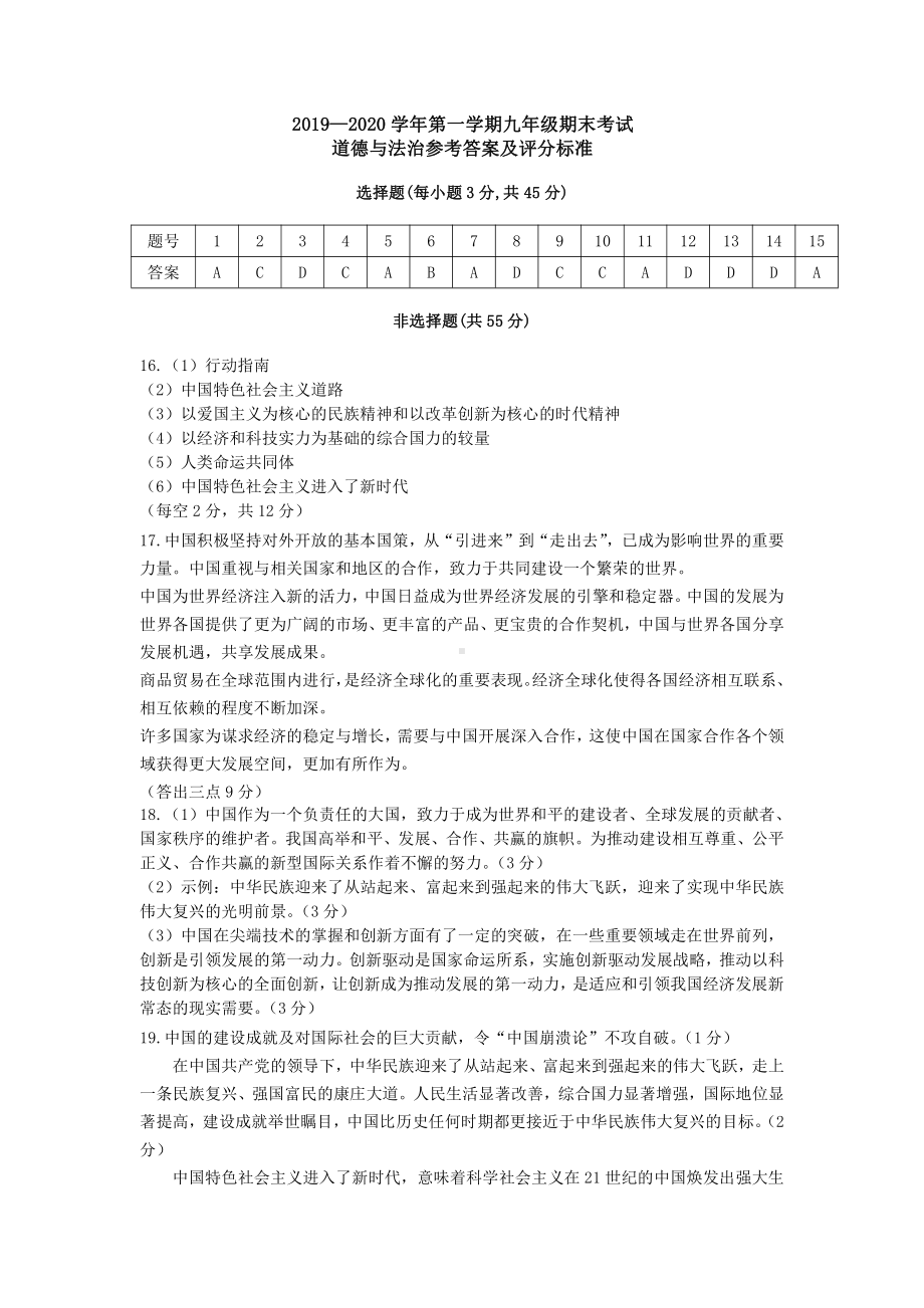 太原2019-2020九年级道德与法治答案.pdf_第1页