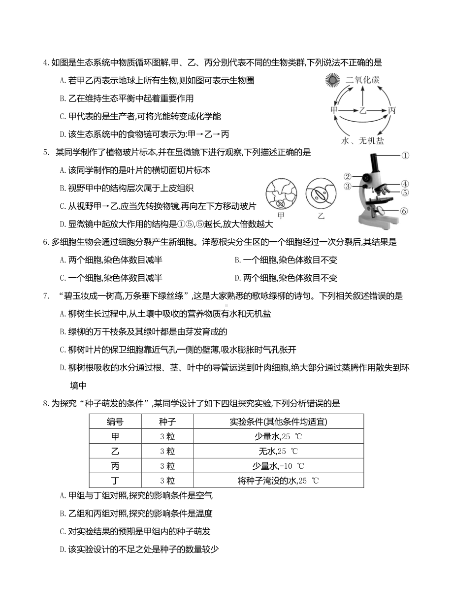 2021广东中考精选卷 生物.pdf_第2页