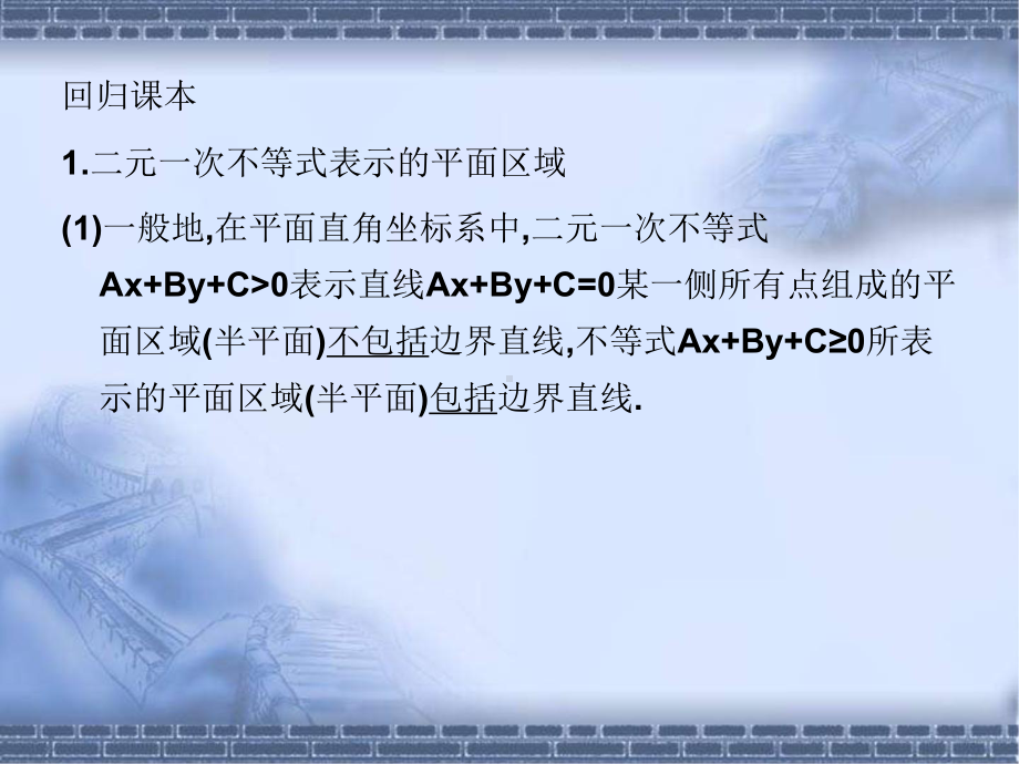 高考数学总复习《从衡水走向清华北大》精品课件33二元一次不等式(组)与简单的线性规划问题.pptx_第2页