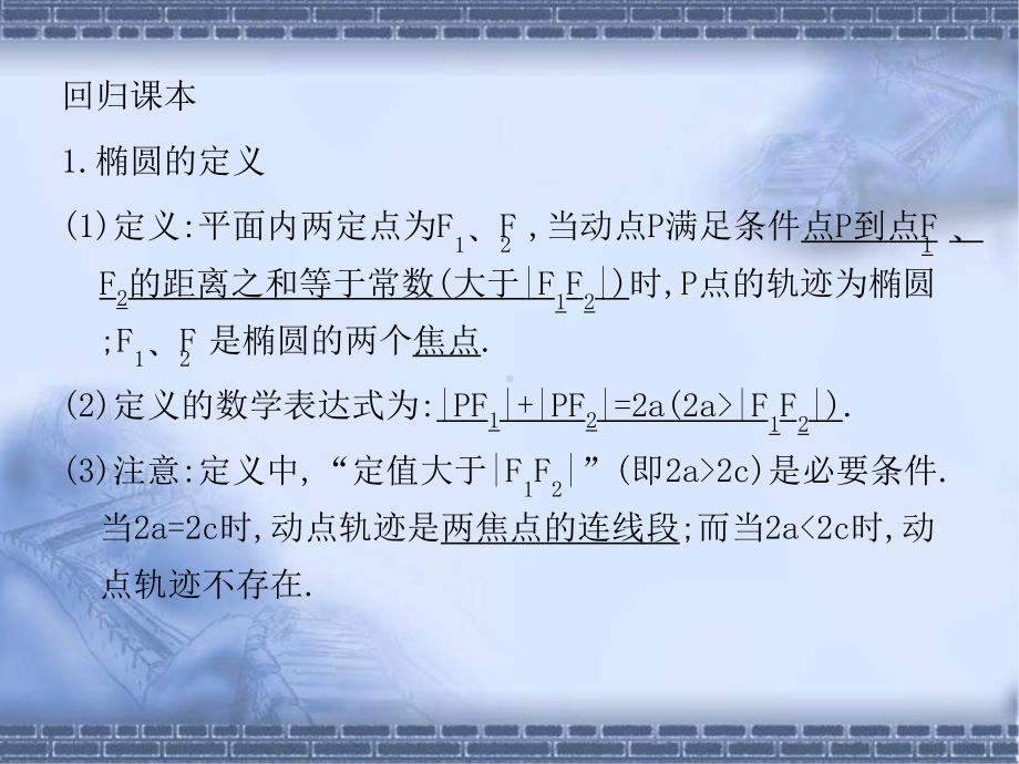 高考数学总复习《从衡水走向清华北大》精品课件40椭圆.pptx_第2页