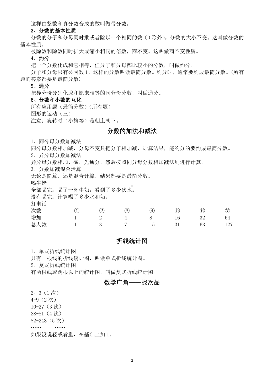 小学数学五年级下册总复习资料和必考题型注意点整理.doc_第3页