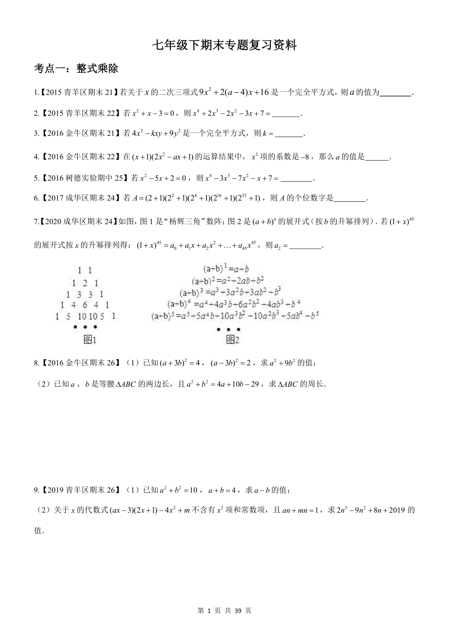 （用）七年级下期末专题复习一.pdf_第1页