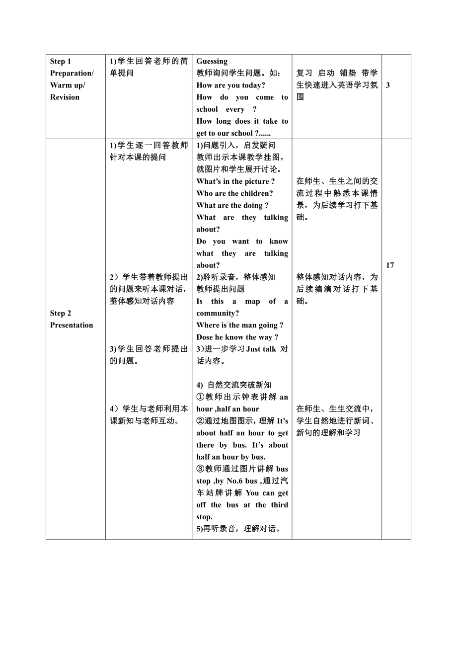 人教精通版六年级下册Unit 2 There is a park near my home.-Lesson 11-教案、教学设计-公开课-(配套课件编号：60644).doc_第2页