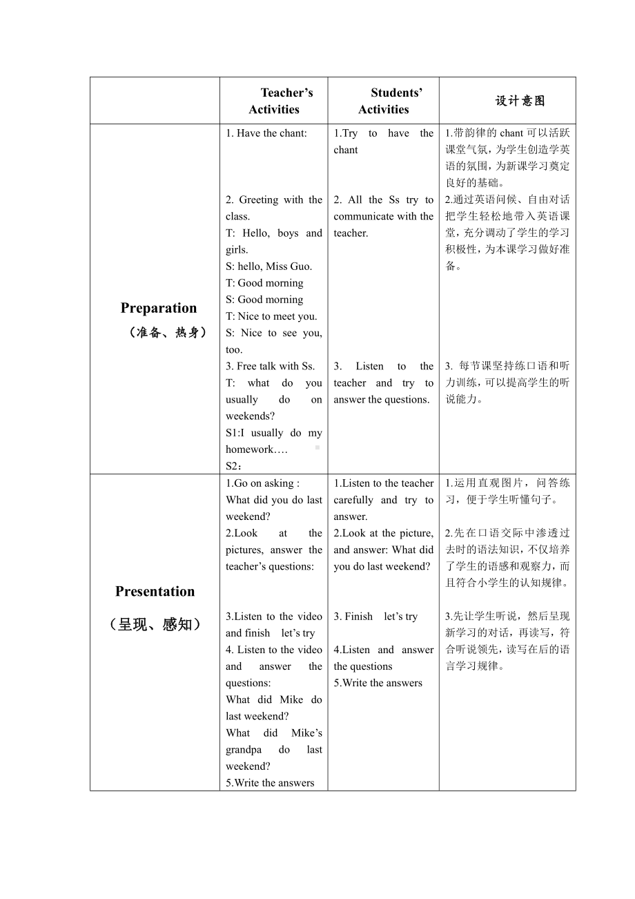 人教pep版六年级下册英语Unit 2 Last weekend-Part A-教案、教学设计-市级优课-(配套课件编号：40ae0).docx_第3页