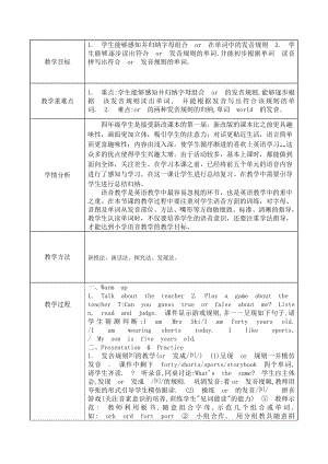 人教PEP版四年级下册Unit 4At the farm-Part A-教案、教学设计-市级优课-(配套课件编号：717a9).doc