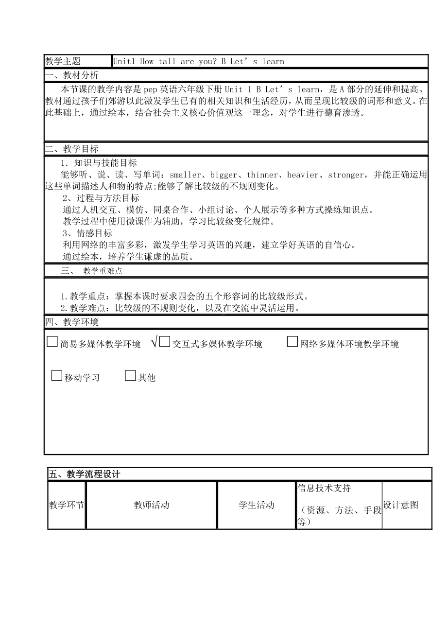 人教PEP版四年级下册Unit 6Shopping-Part A-教案、教学设计-部级优课-(配套课件编号：60c55).docx_第1页