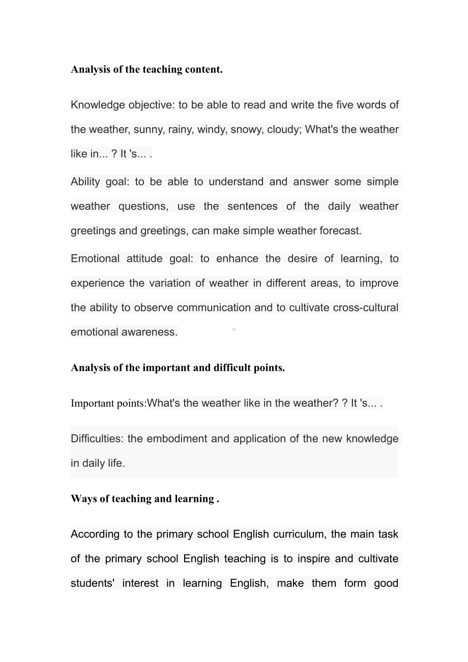 人教PEP版四年级下册Recycle 1-教案、教学设计-公开课-(配套课件编号：b3c69).doc_第2页