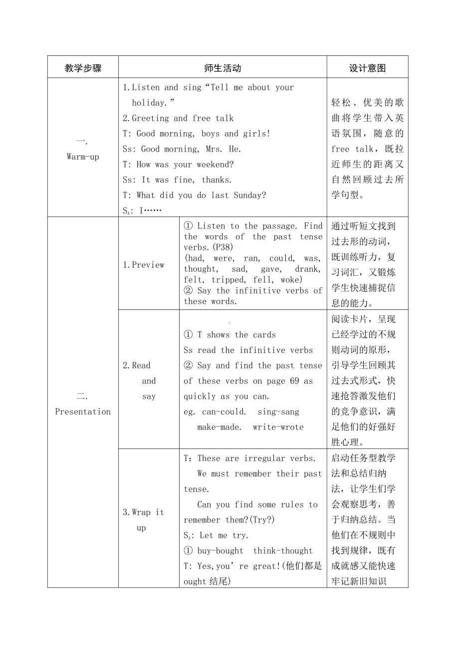 人教pep版六年级下册英语Irregular verbs-教案、教学设计-市级优课-(配套课件编号：b16cc).docx_第2页