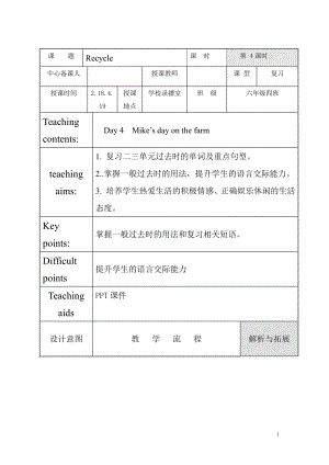 人教pep版六年级下册英语Useful expressions-教案、教学设计-市级优课-(配套课件编号：90032).doc