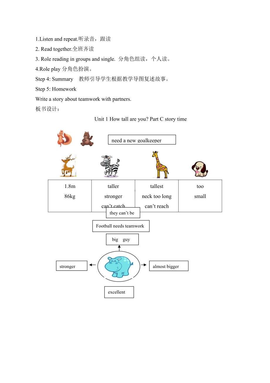 人教pep版六年级下册英语Unit 1 How tall are you -Part C-教案、教学设计-省级优课-(配套课件编号：602ef).docx_第3页