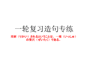 2022届高考日语一轮复习造句专练 课件.ppt