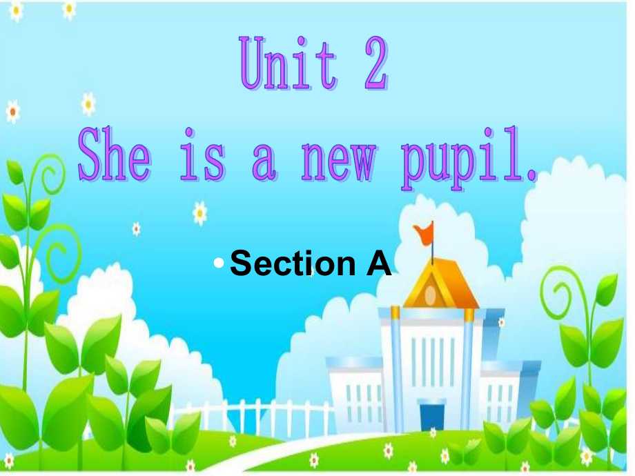 湘鲁版三年级下册英语Unit 2 She is a new pupil.-Section A-ppt课件-(含教案)--(编号：601de).zip