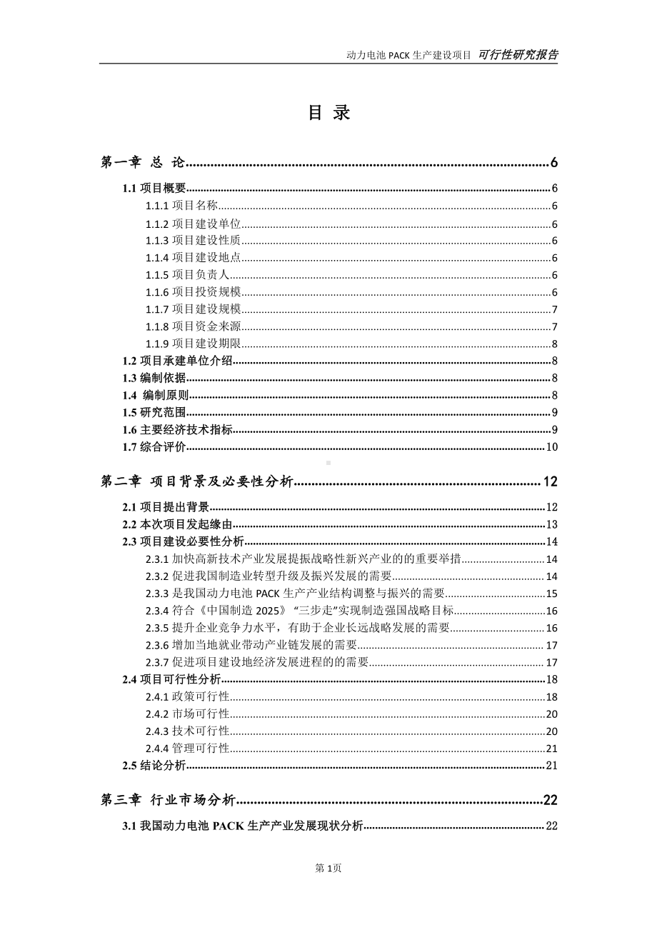 动力电池PACK生产项目可行性研究报告-完整可修改版.doc_第2页